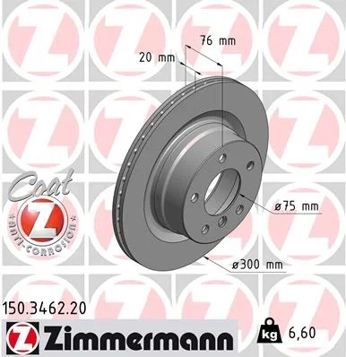 Brzdový kotouč ZIMMERMANN 150.3462.20