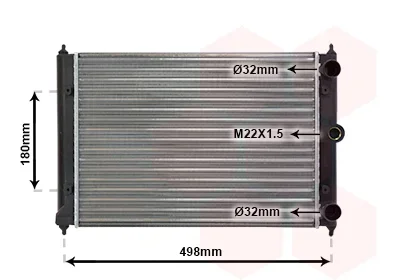 Chladič, chlazení motoru VAN WEZEL 58002092