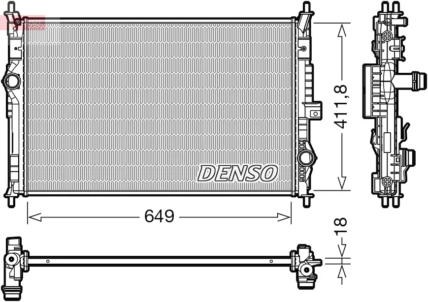 Chladič, chlazení motoru DENSO DRM21103