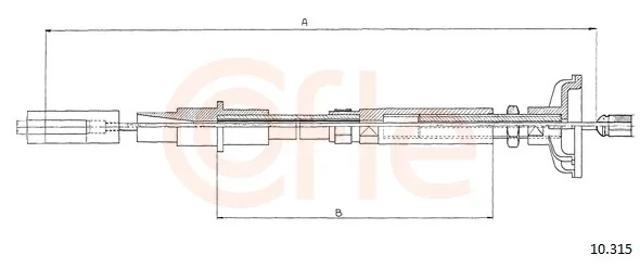 Tazne lanko, ovladani spojky COFLE 10.315 – OE 171721335E