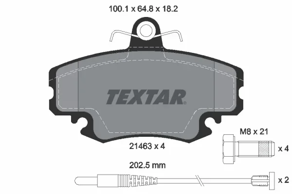 Sada brzdových destiček, kotoučová brzda TEXTAR 2146304