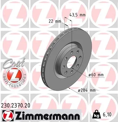 Brzdový kotouč ZIMMERMANN 230.2370.20
