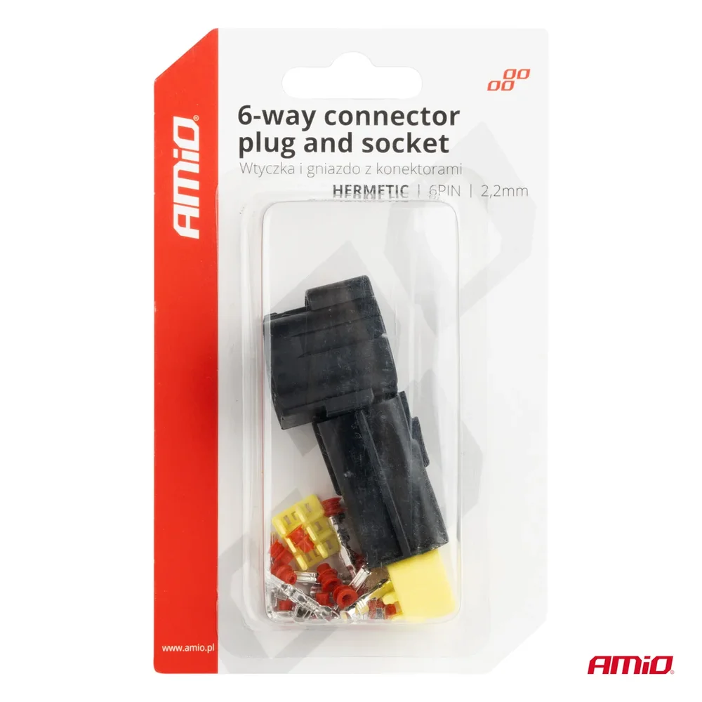 Sada elektrických konektorů vodotěsných 6 PIN 2,2 mm AMiO-04349 - Obrázek 5