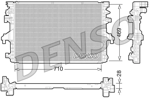 Chladič, chlazení motoru DENSO DRM32038 – OE 7E0121253A