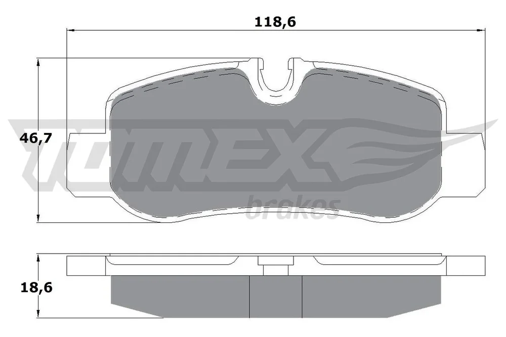 Sada brzdových destiček, kotoučová brzda Tomex Brakes TX17-81