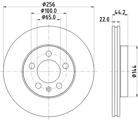 Brzdový kotouč HELLA 8DD355132-091