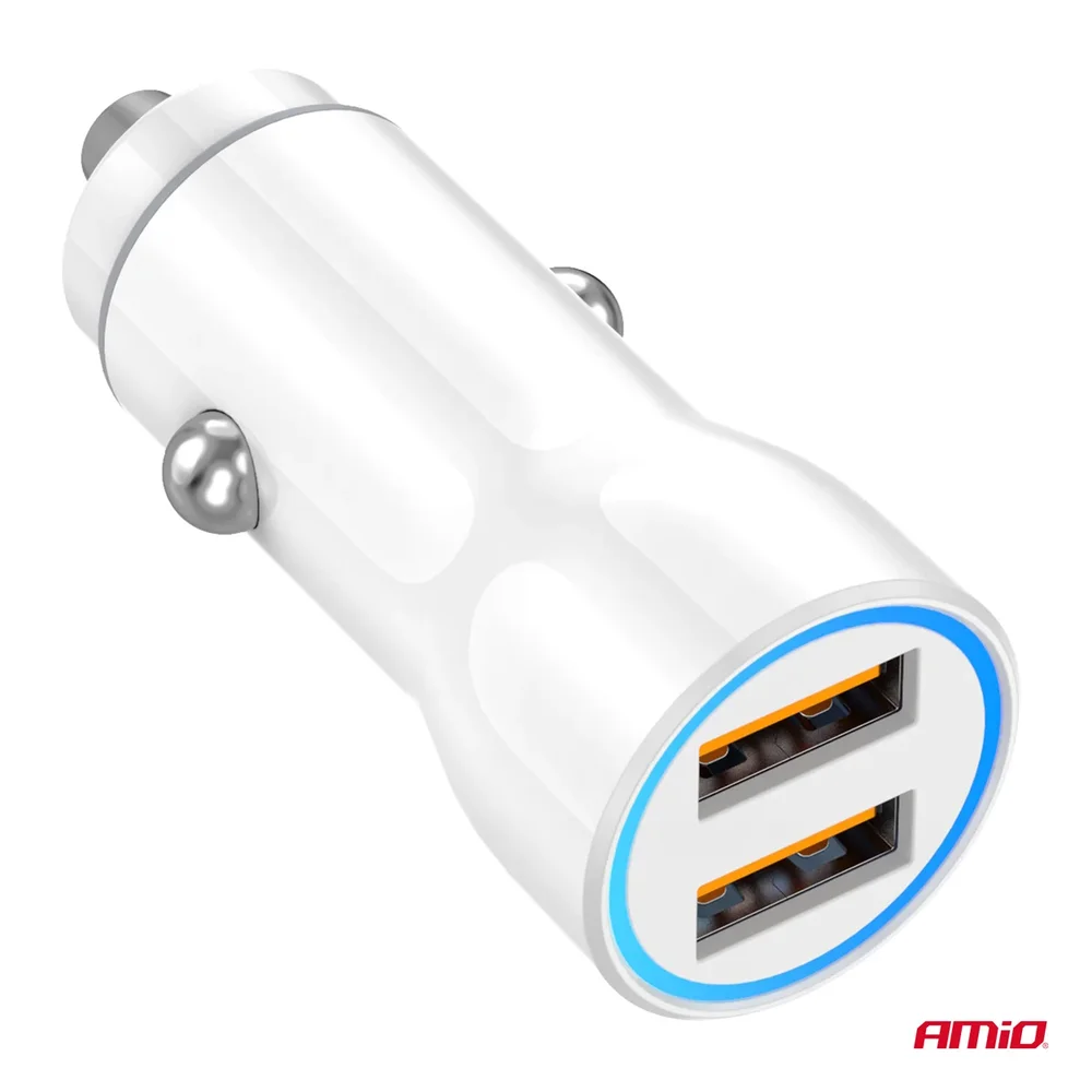Nabíječka do auta 2xUSB-A 12/24V AMiO-03879 - Obrázek 3