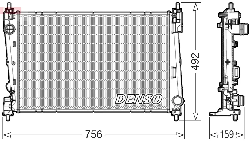 Chladič, chlazení motoru DENSO DRM09178 – OE 52090365 Chladič, chlazení motoru DENSO DRM09178 – OE 52090365