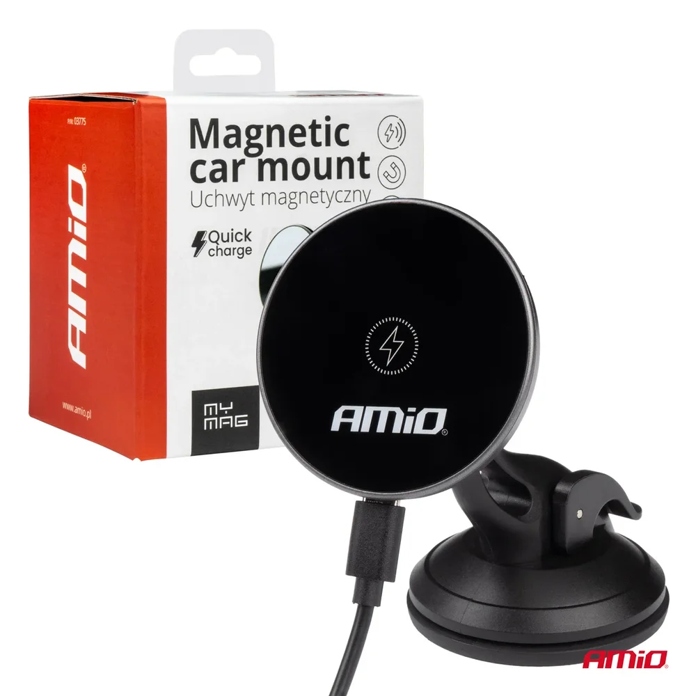 Magnetický držák telefonu s bezdrátovým indukčním nabíjením My Mag 15W AMIO-03775 - Obrázek 5
