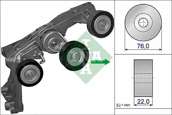 Napinaci rameno, zebrovany klinovy remen Schaeffler INA 534043110