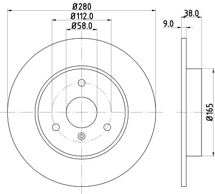 Brzdový kotouč HELLA 8DD355127-411