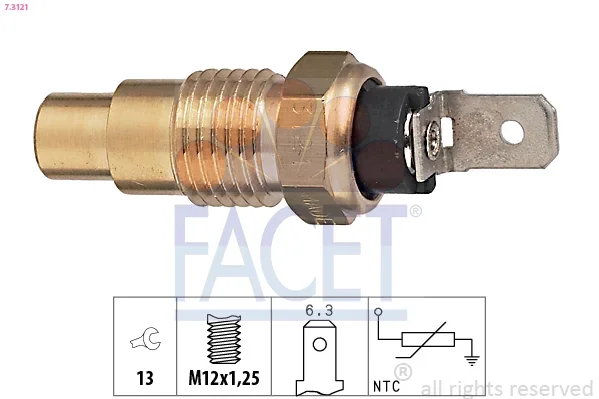 Snímač, teplota chladiva FACET 7.3121 – OE 25080-70J00