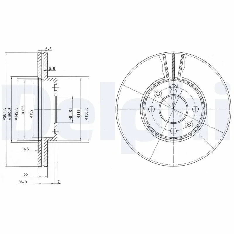 Brzdový kotouč DELPHI BG2693