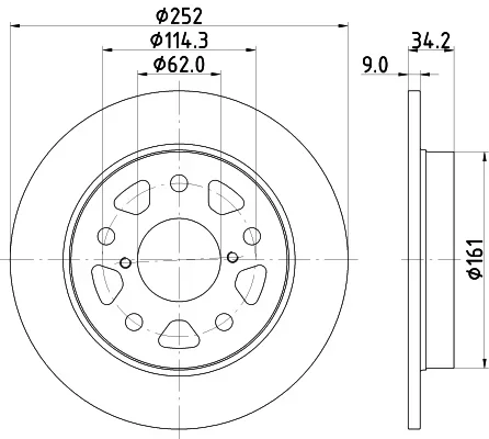 Brzdový kotouč HELLA 8DD355132-191