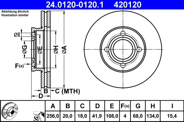 Brzdový kotouč ATE 24.0120-0120.1
