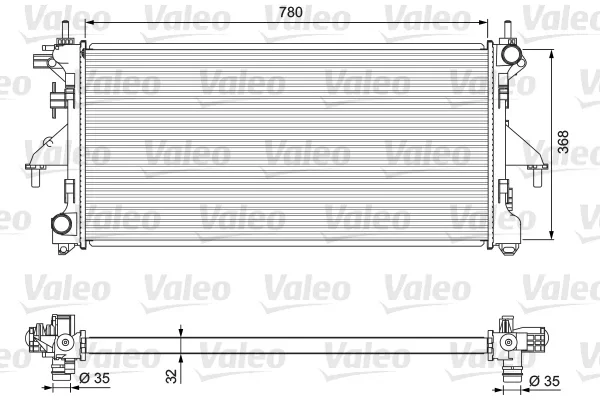 Chladič, chlazení motoru VALEO 701727