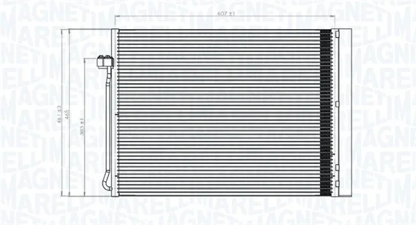 Kondenzátor, klimatizace MAGNETI MARELLI 350203795000