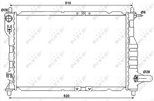 Chladič, chlazení motoru NRF 53068