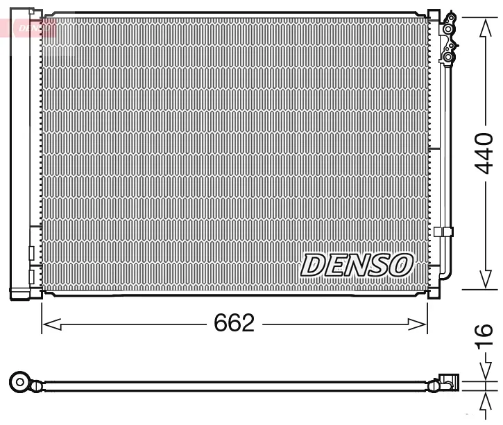 Kondenzátor, klimatizace DENSO DCN05032