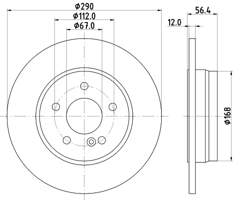 Brzdový kotouč HELLA 8DD355105-951
