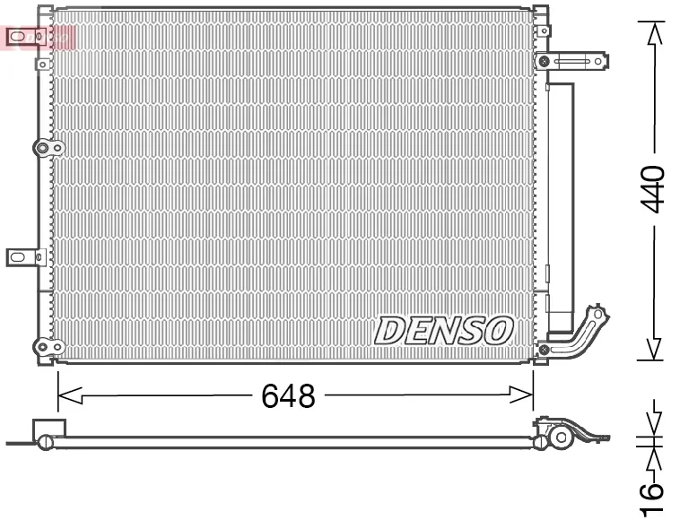 Kondenzátor, klimatizace DENSO DCN06018